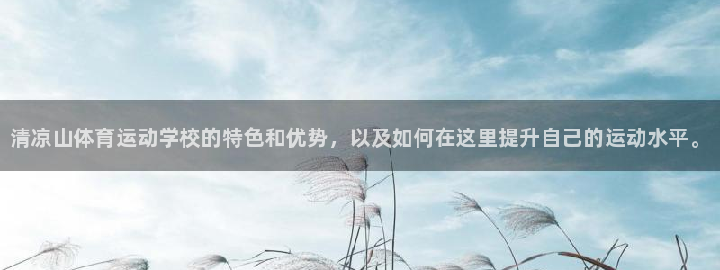 利记官网下载平台注册流程图：清凉山体育运动学校的特色和优势，